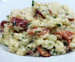 Risotto Carbonara with Pancetta, Onion & Thyme